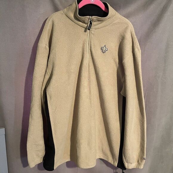 NFL New Orleans Saints Fleece Full Zip Mens Size XL Gold - Picture 1 of 7